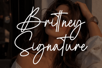 The Brittney Signature Font for Handcrafted Projects