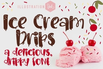 Font Design Ideas for Family Projects with Ice Cream Drips
