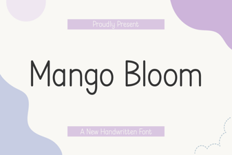 Font Designs Inspired by Tropical Mango Blooms